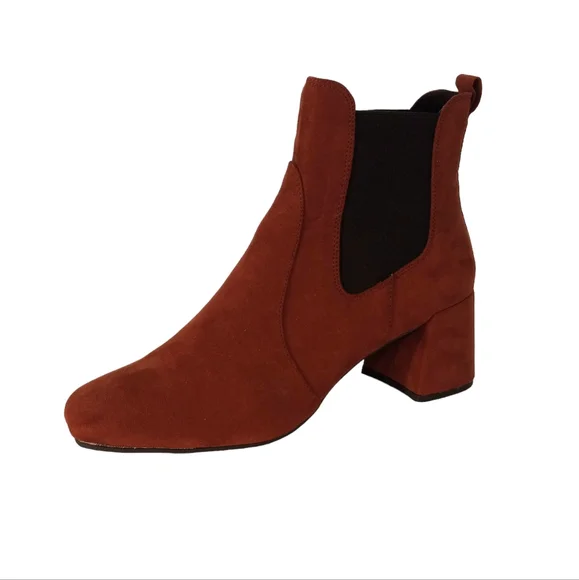 NWT | New Look Women's Square Toe Block Heel Faux Suede Ankle Boots | UK 9/US 11 - Picture 4 of 10